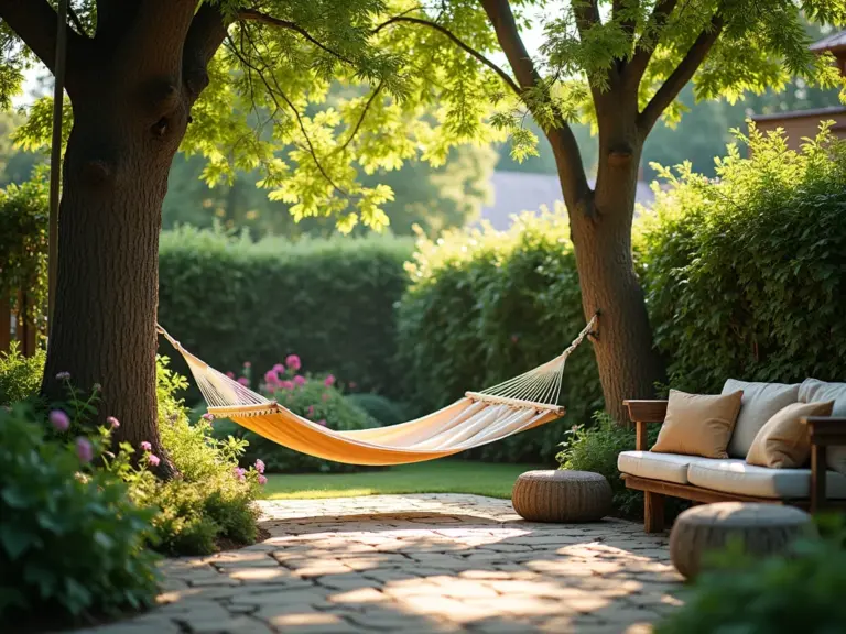 Jardim Relaxante com Rede: Crie Seu Refúgio no Quintal Jardim Relaxante com Rede: Crie Seu Refúgio no Quintal