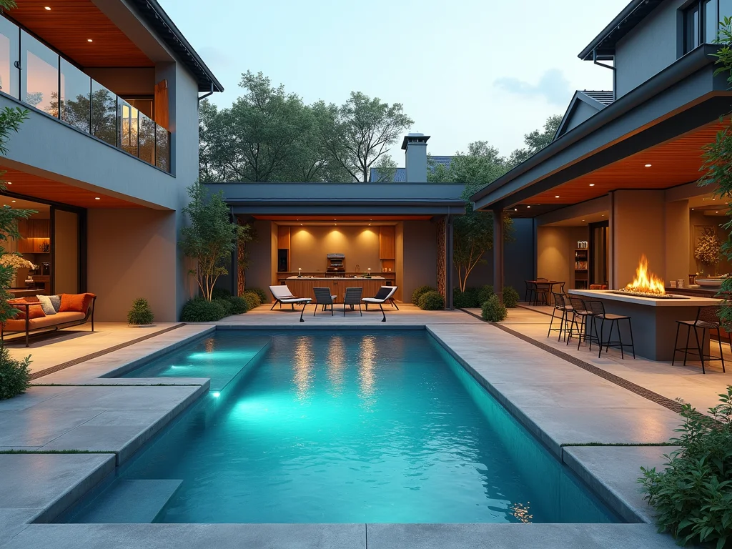 Quintal com Piscina e Churrasqueira: Decoração Incrível e Funcional