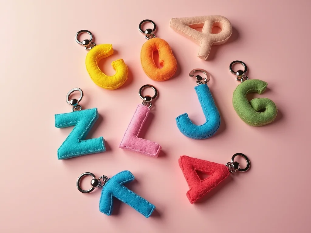 Chaveiros de Feltro de Letra: Crie os Seus em Casa!