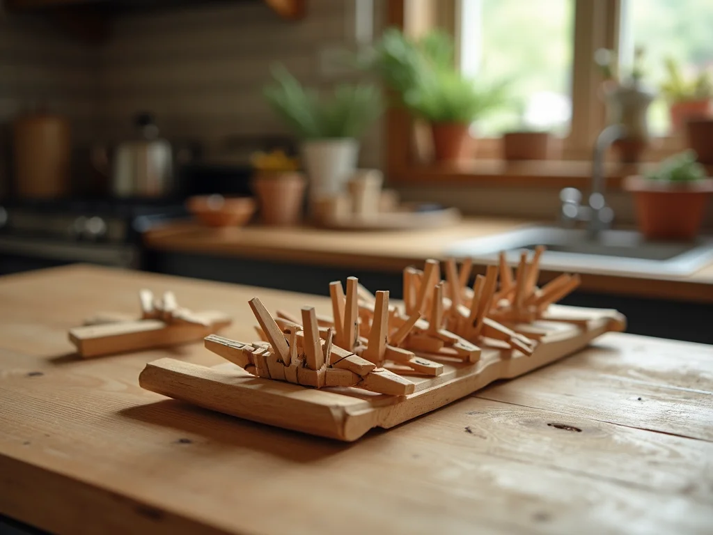 Como Fazer Descanso de Panela com Prendedor de Madeira DIY Fácil {'title': 'Como Fazer Descanso de Panela com Prendedor de Madeira DIY Fácil'} Madeira - DIY Fácil'}