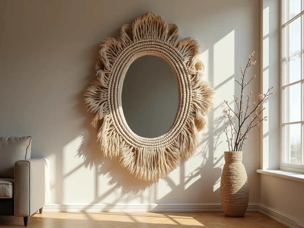 Espelho de Macramê: Crie Sua Obra de Arte Única