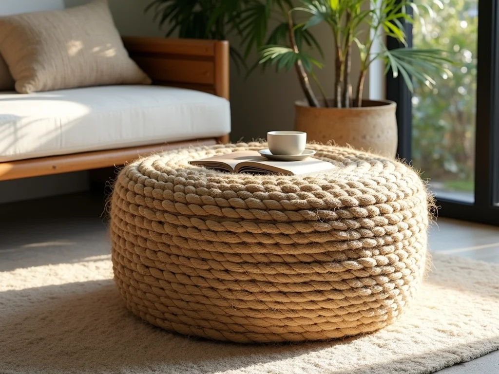 Puff de Pneu com Corda de Sisal: Guia Passo a Passo DIY {'title': 'Puff de Pneu com Corda de Sisal: Guia Passo a Passo DIY'} Passo Criativo'} ativo e Fácil'} '} o Passo Fácil'} Passo para Transformar'} '}