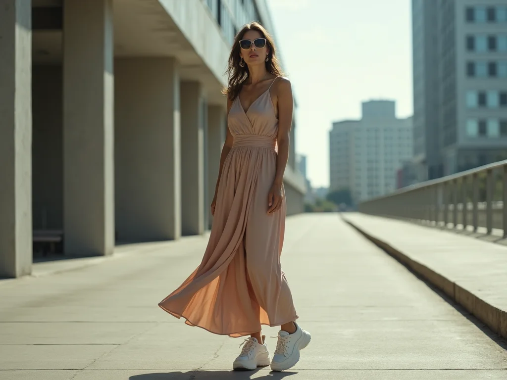 Vestido Longo com Tênis Flatform: O Guia Definitivo de 2026