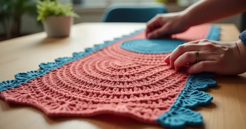 5 Passos Essenciais: Caminho de Mesa Espiral de Crochê com Gráfico