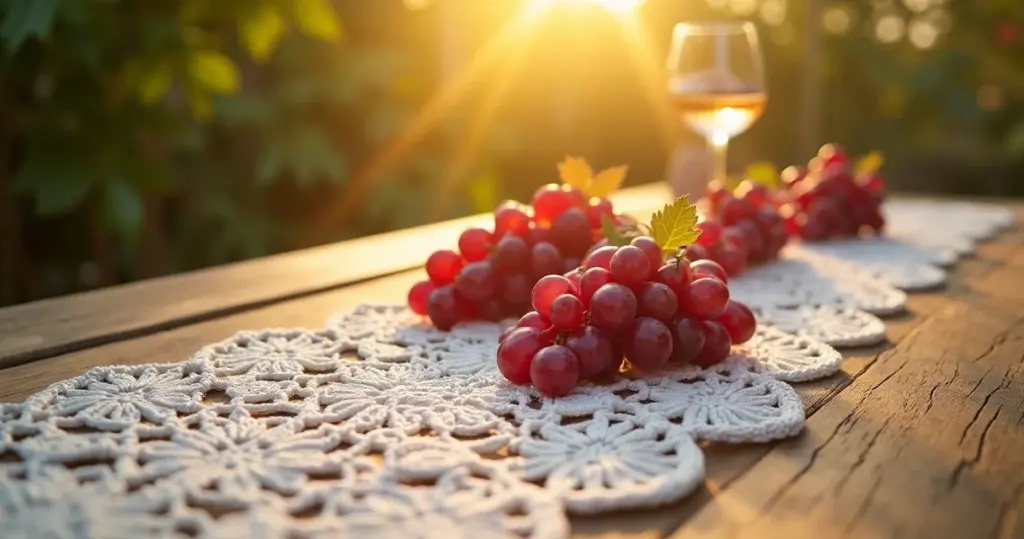 Caminhos de Mesa de Crochê com Cachos de Uvas: o segredo [Passo a Passo]