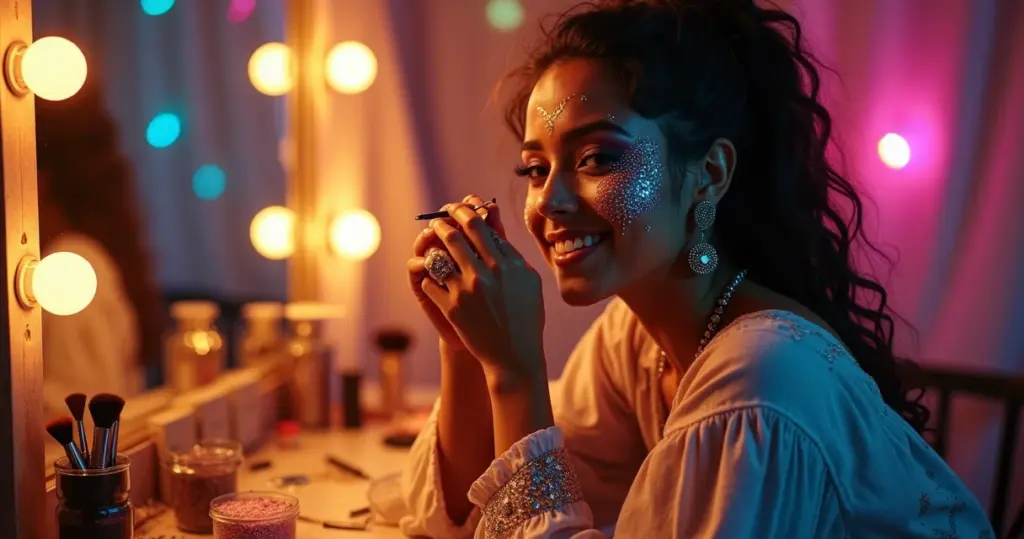 Como aplicar pedrarias maquiagem cigana sem cair na festa Como aplicar pedrarias maquiagem cigana sem cair na festa