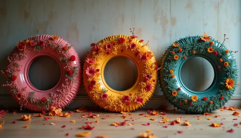 Puffs de Pneu Decorados: Crie Peças Únicas em Casa