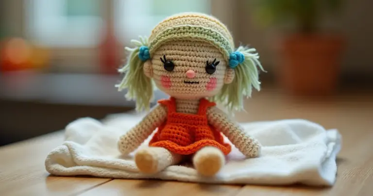 Pano de Prato com Boneca de Crochê com Gráfico: Crie o Seu!