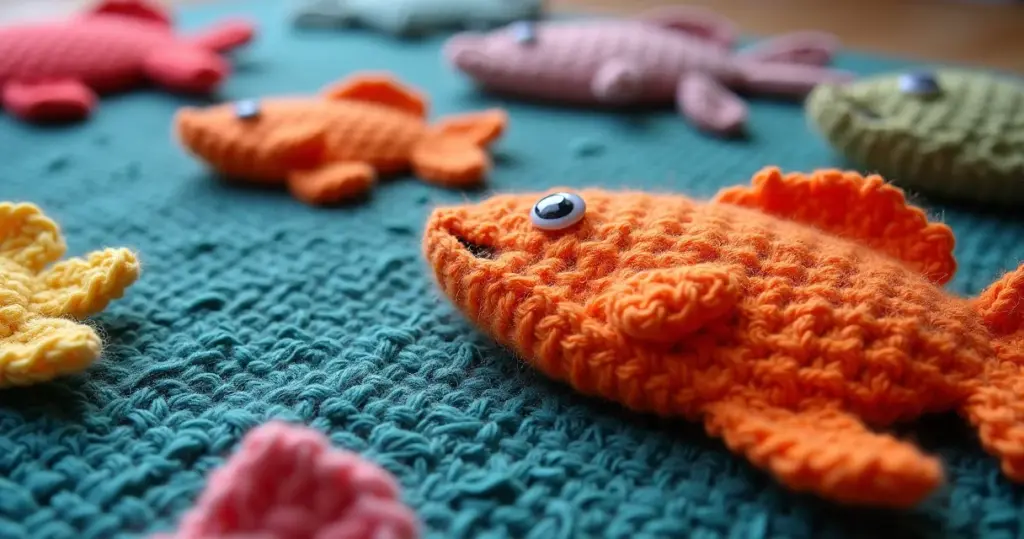 Tapete de Crochê em Forma de Peixe: Charme Artesanal Único!