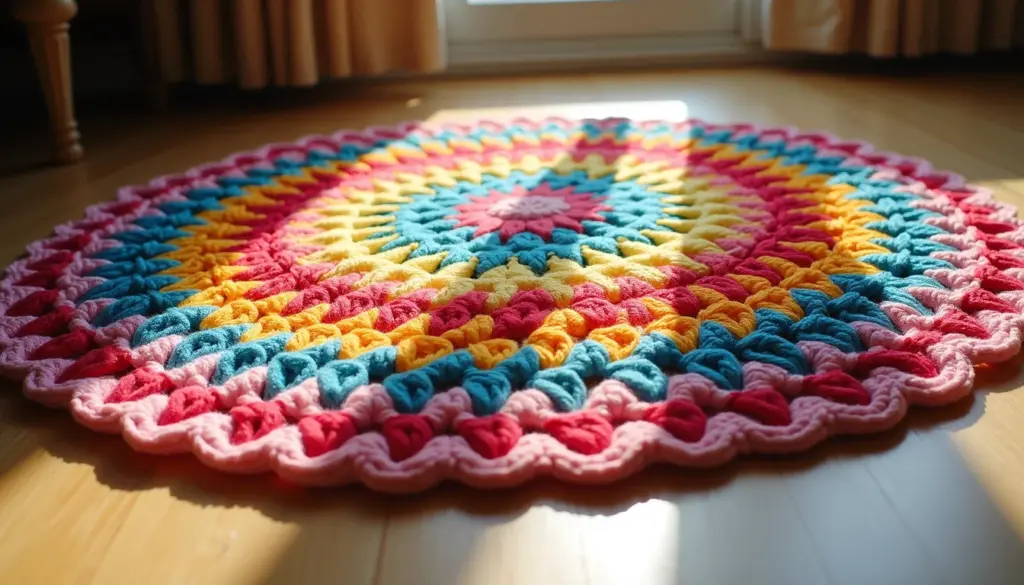 Tapete de Crochê Oval Colorido: A Tendência Que Vai Invadir Sua Casa!