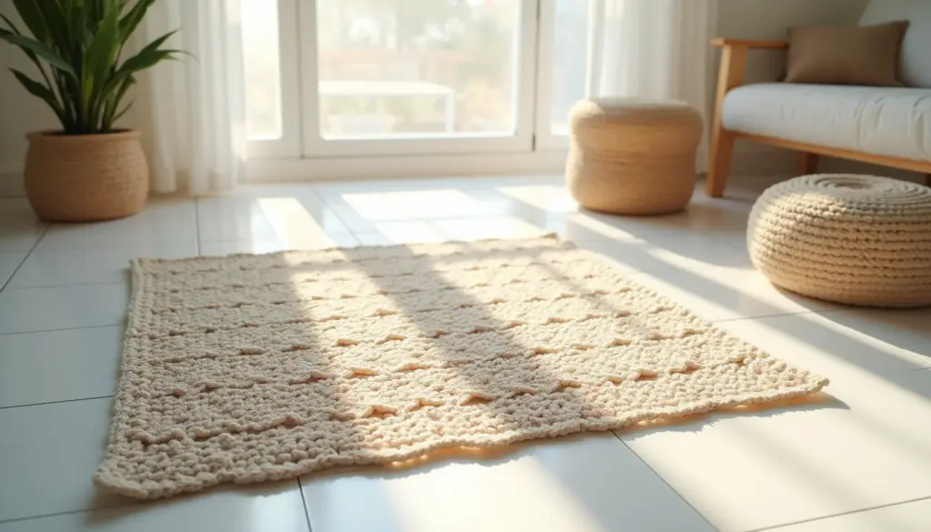 Tapete de Crochê Quadrado Simples: Aprenda Fácil!