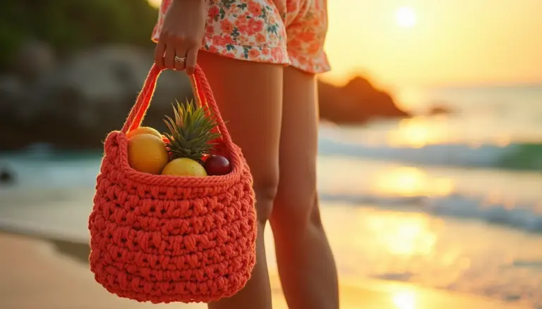 Bolsa de croche fio de malha: o modelo que dura anos e é sustentável