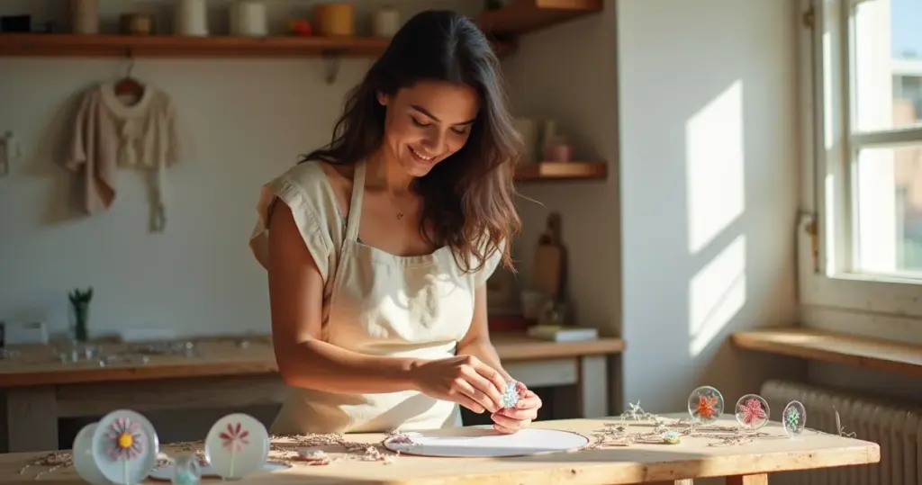 Como fazer colares bordados com resina: transforme seu bordado em joia Como fazer colares bordados com resina: transforme seu bordado em joia