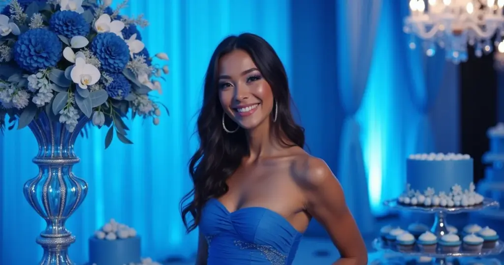 12 Ideias de Decoração 15 Anos Azul que Transformam sua Festa