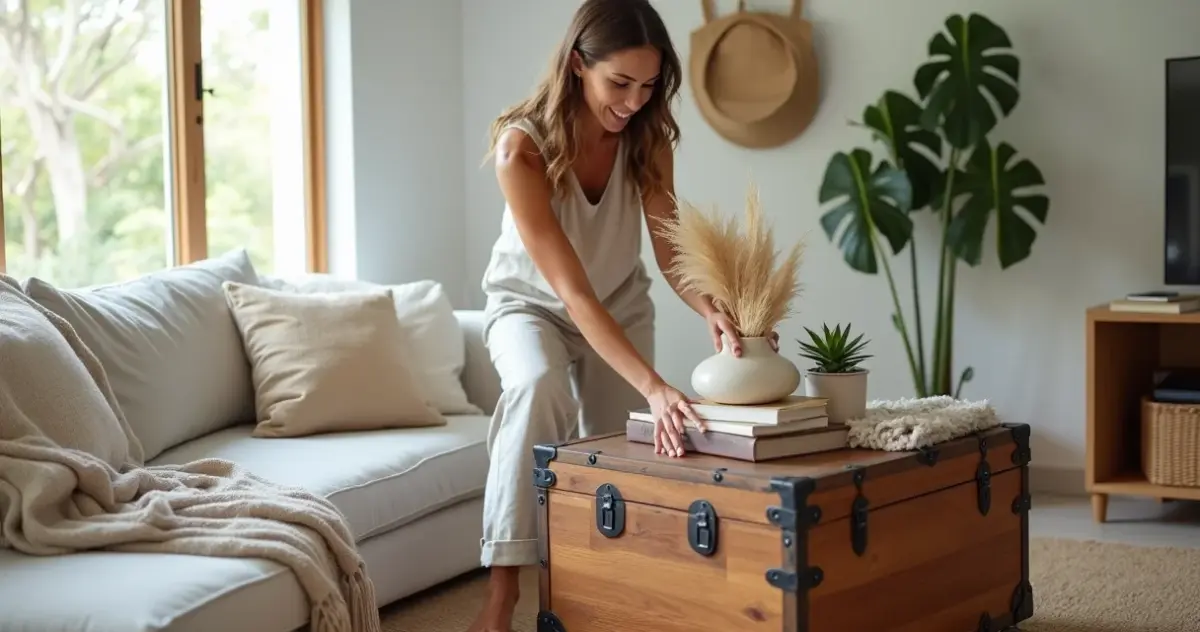 18 Ideias de Decoração com Bau de Madeira que Organizam e Embelezam