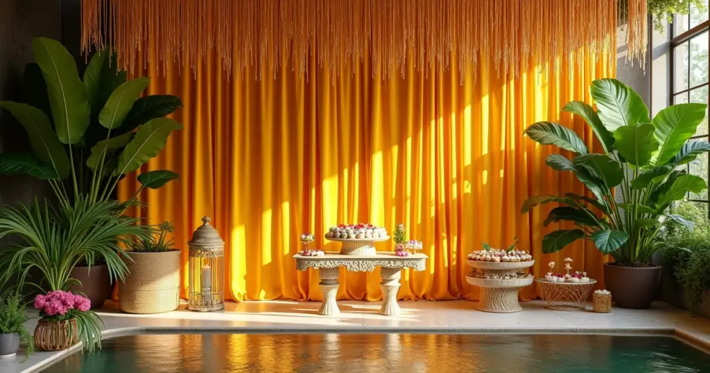 12 Ideias de Decoração com Cortina para Aniversário que Roubam a Cena