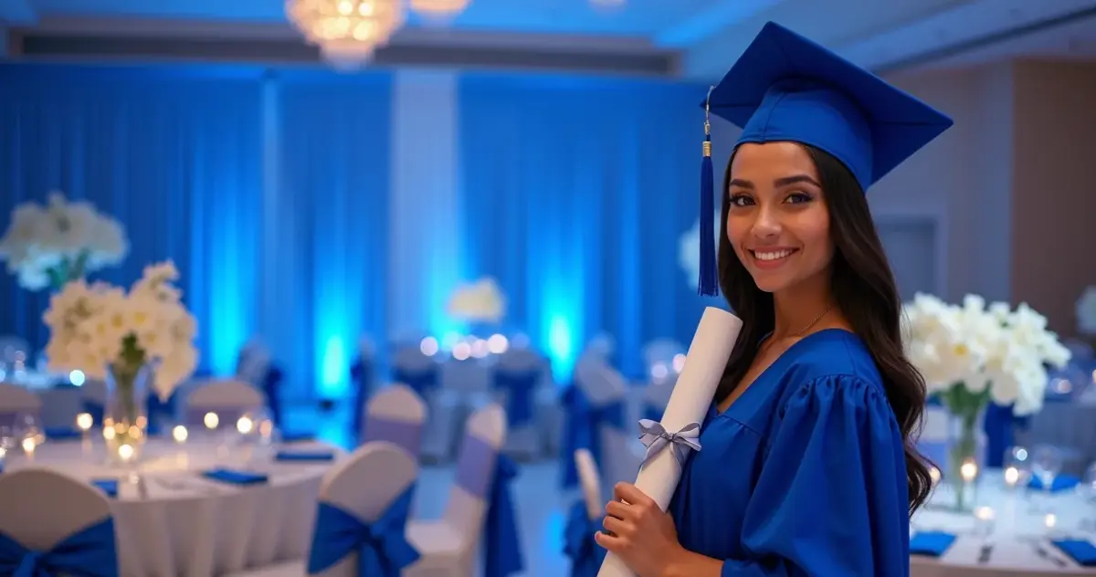 15 Ideias de Decoração de Formatura Azul Royal Que Vão Deixar Todo Mundo de Queixo Caído 15 Ideias de Decoração de Formatura Azul Royal Que Vão Deixar Todo Mundo de Queixo Caído