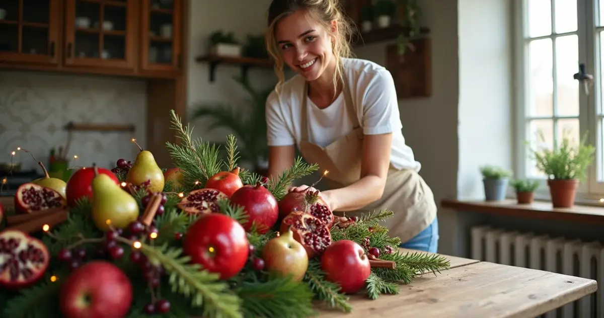 17 Ideias de Decoração de Natal com Frutas e Legumes que Encantam e Economizam