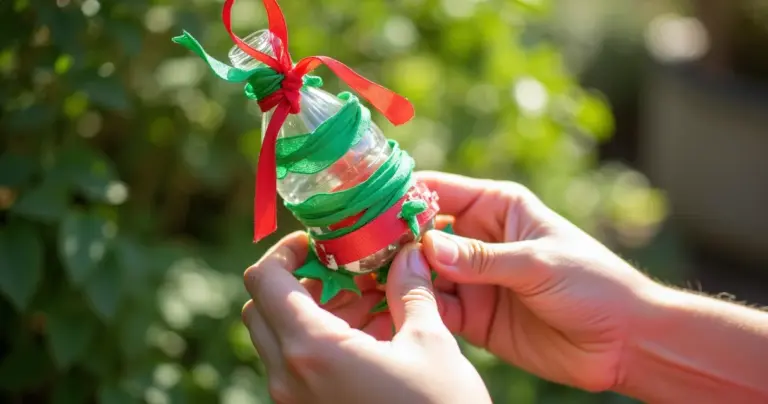 Decoração de Natal para Jardim com Reciclagem: Passo a Passo Fácil