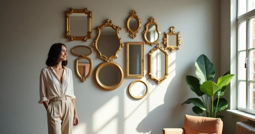 18 Ideias de Decoração de Parede com Espelho que Dobram Seu Espaço