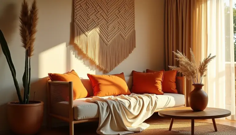 47 Ideias de Decoração de Sala Boho Chic que Cabem no Bolso