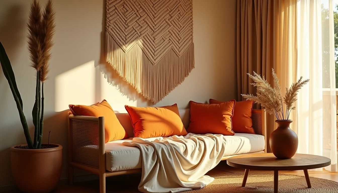47 Ideias de Decoração de Sala Boho Chic que Cabem no Bolso