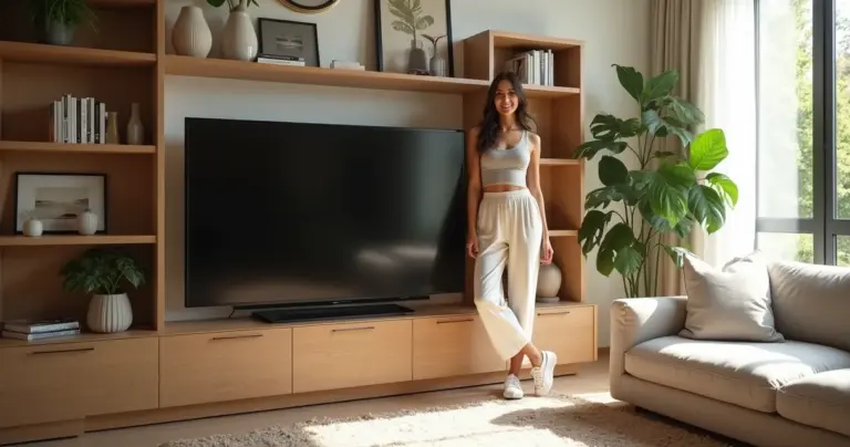 22 Ideias de Decoração de Sala com Rack que Organizam e Embelezam