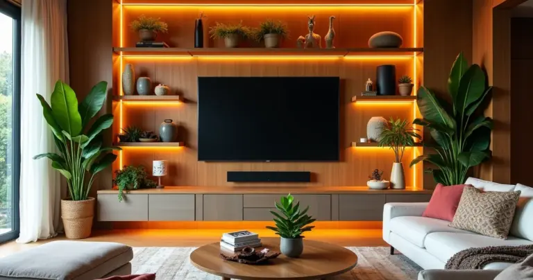 Como decorar a TV na parede sem errar: dicas práticas