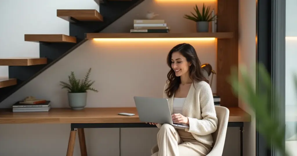 9 Ideias de Decoração Embaixo da Escada Vazada que Valem Ouro