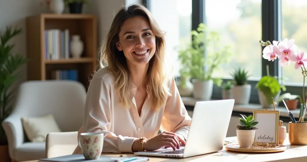 17 Ideias de Decoração para Mesa de Escritório Feminino que Aumentam sua Produtividade