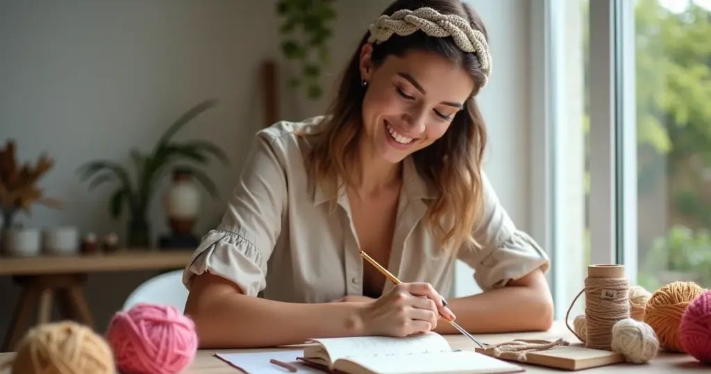 Faixa de cabelo croche receita: modelo twist em 2h com fio de R$10