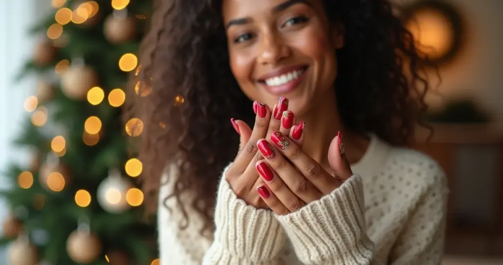 27 Ideias de Unha para Natal: O Detalhe que Transforma Qualquer Esmalte