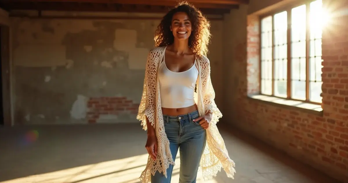 Kimono de Crochê: Transforme Seu Visual com Essa Peça Artesanal