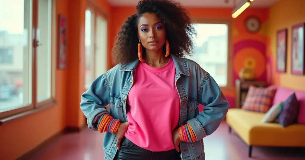 32 Ideias de Look Anos 80 Feminino para Transformar Roupas Básicas