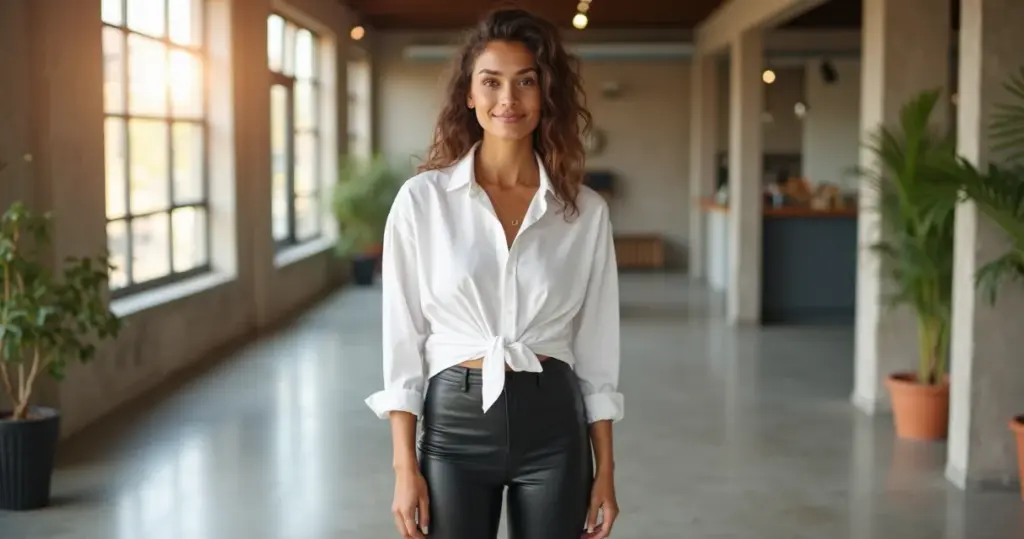 18 Looks com Legging e Camisa: Do Trabalho ao Fim de Semana 18 Looks com Legging e Camisa: Do Trabalho ao Fim de Semana