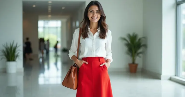 15 Looks com Saia Vermelha Midi: Do Trabalho ao Fim de Semana 15 Looks com Saia Vermelha Midi: Do Trabalho ao Fim de Semana