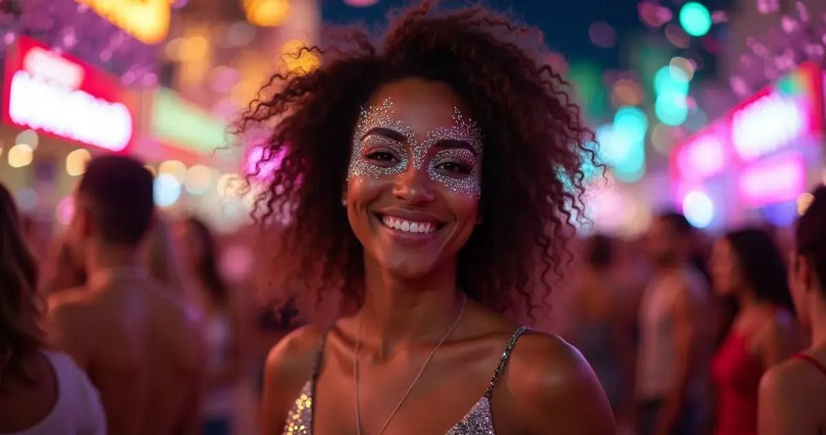 18 Ideias de Make de Carnaval com Pedrinhas que Brilham a Noite Toda