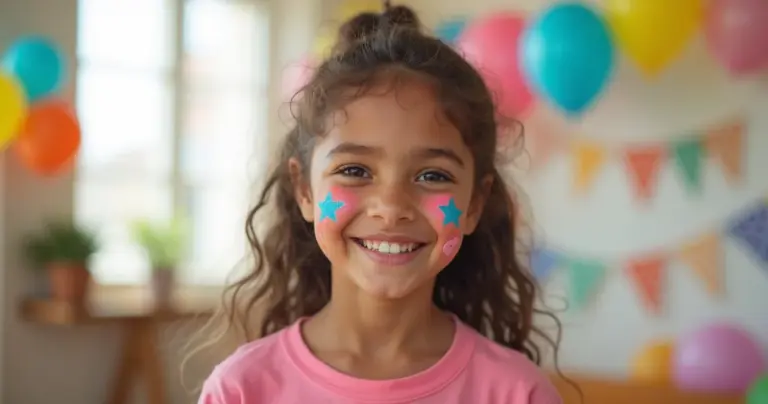 Maquiagem colorida simples infantil: faça a alegria da festa sem medo
