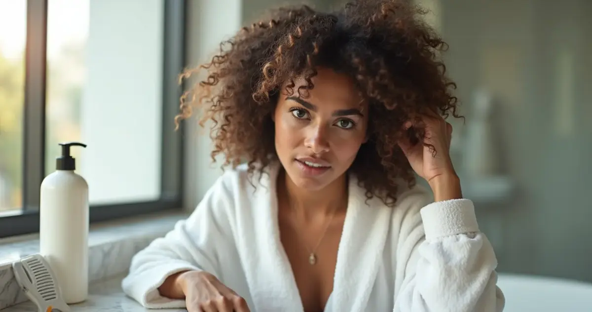 Meu cabelo tem muito frizz? O erro está no seu banho (e eu te ensino a consertar) Meu cabelo tem muito frizz? O erro está no seu banho (e eu te ensino a consertar)