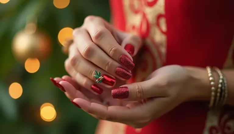 60 modelos de unhas de natal para arrasar sem gastar muito