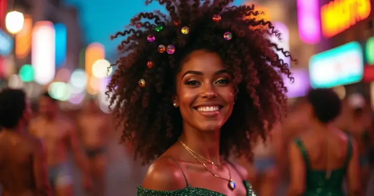 7 Penteados para Cabelo Cacheado no Carnaval que Duram 12 Horas