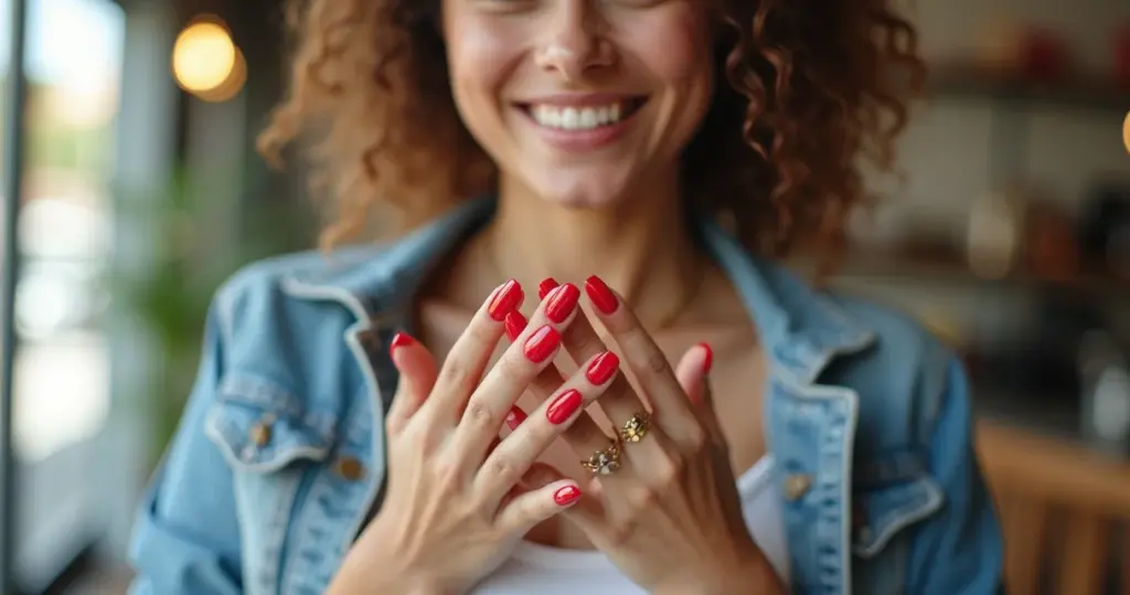 7 Ideias de Simples Simples Decoração de Unha em Gel Vermelho (Economize R$ 80/mês)