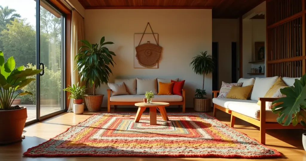 23 Ideias de Tapete de Crochê Quadrado que Vão Revoltar sua Decoração