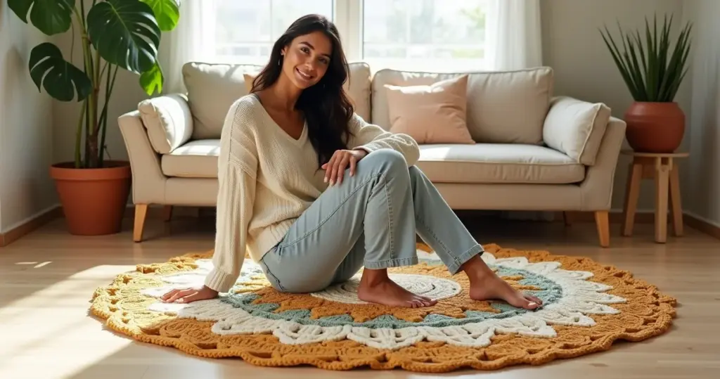 15 Ideias de Tapete de Crochê Redondo para Sala que Aquecem Qualquer Ambiente 15 Ideias de Tapete de Crochê Redondo para Sala que Aquecem Qualquer Ambiente