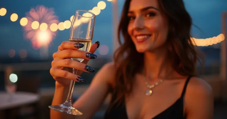 16 Ideias de Unha de Gel para o Ano Novo que Brilham a Festa Toda