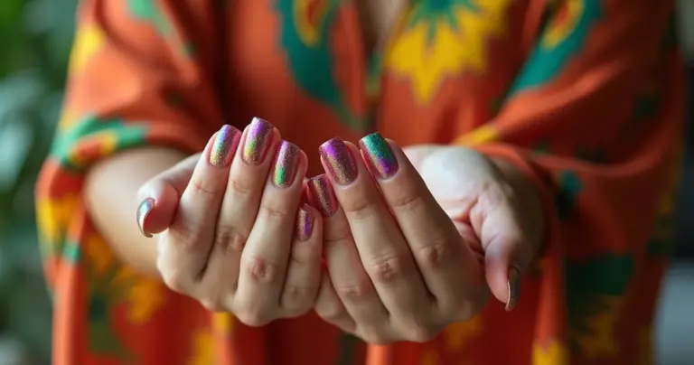 22 Ideias de Unhas com Brilho Que Vão Transformar Seu Visual