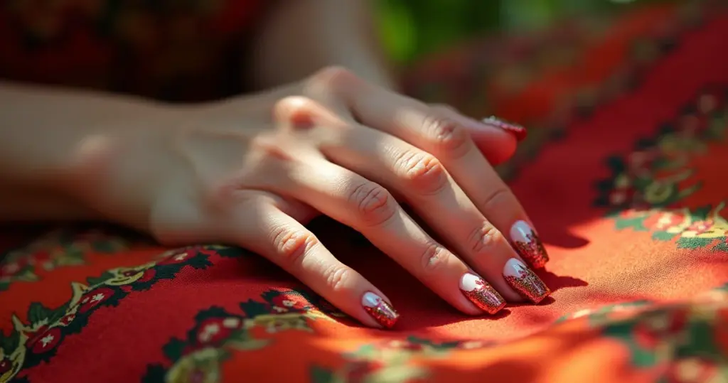 27 Ideias de Unhas em Gel Decoradas para o Natal que Duram até o Réveillon