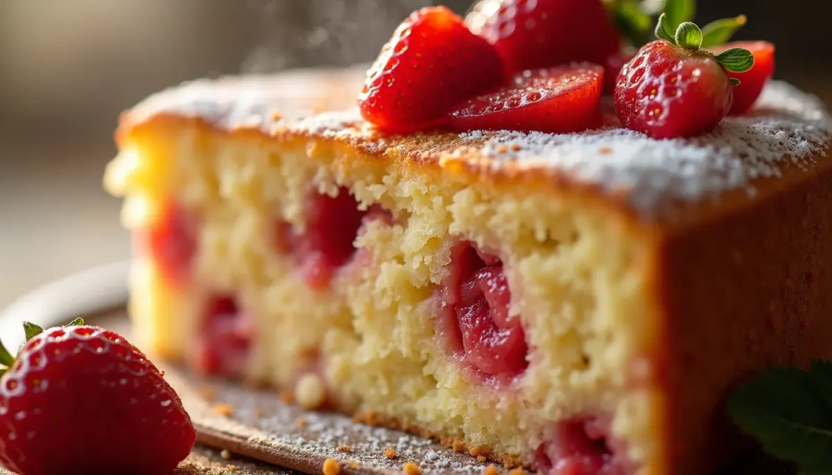Bolo de Morango Fofinho: o truque para não soltar calda Bolo de Morango Fofinho: o truque para não soltar calda