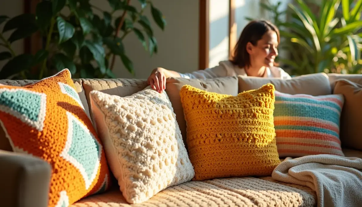 35 Ideias de Capa de Almofada de Crochê para Renovar a Decoração