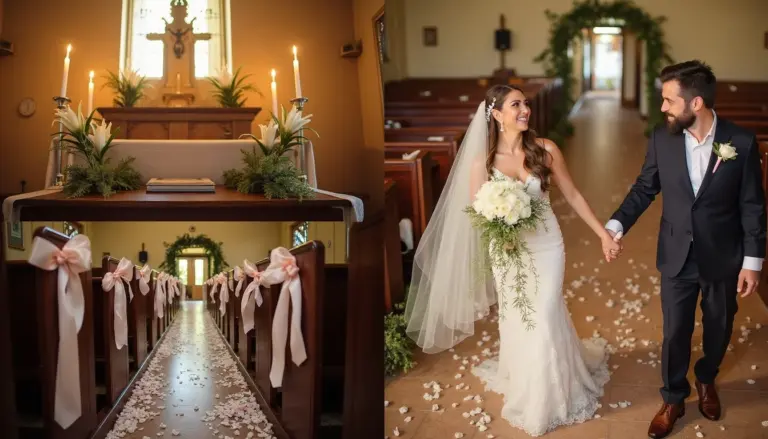 77 Ideias de Decoração de Casamento Igreja Católica Simples e Baratas
